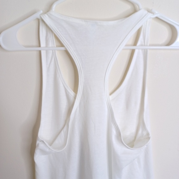 Women's Racerback Tank. Fun Fish Story Spin Humor. Size Medium - Picture 3 of 11